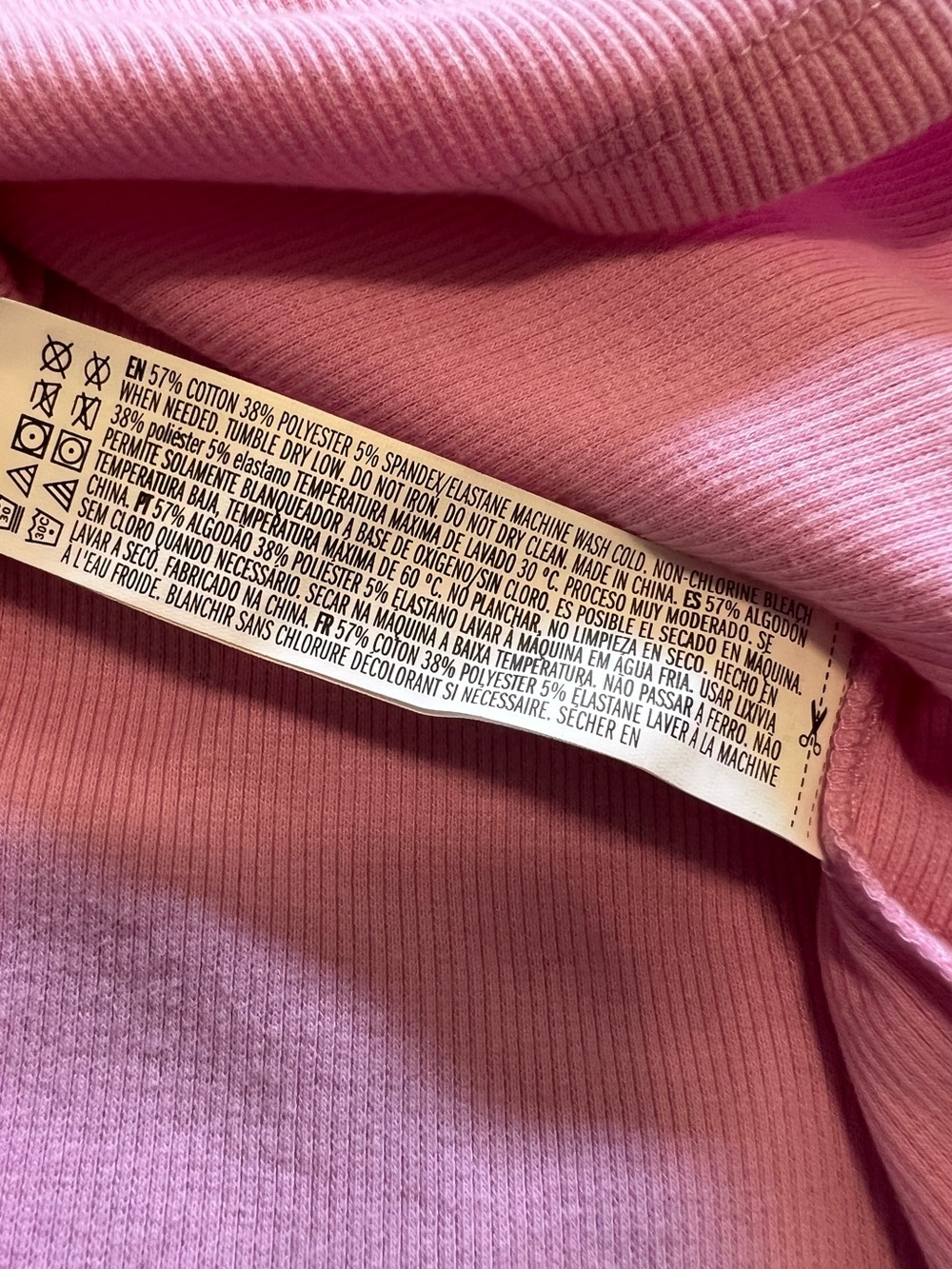 Barbie 2022 Pink Ribbed Cropped Tank Top Embroidered Logo Size L - Picture 5 of 5